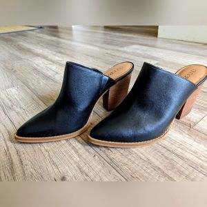 Abound Maya block heel mule size 7.5 black